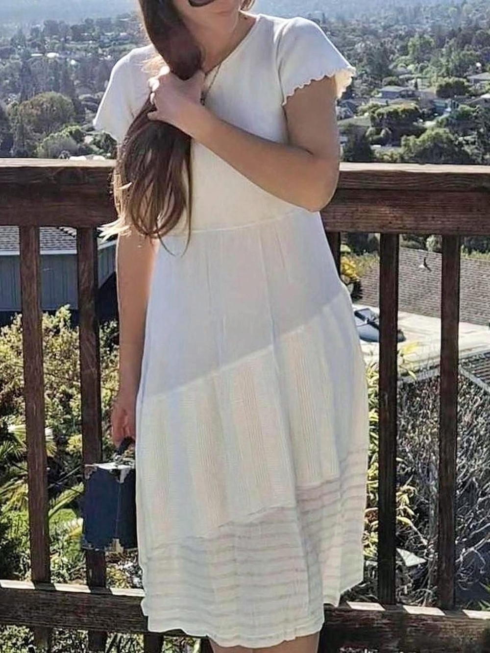Vintage Made In USA Barbara Lesser Cottagecore Cotton Midi dress